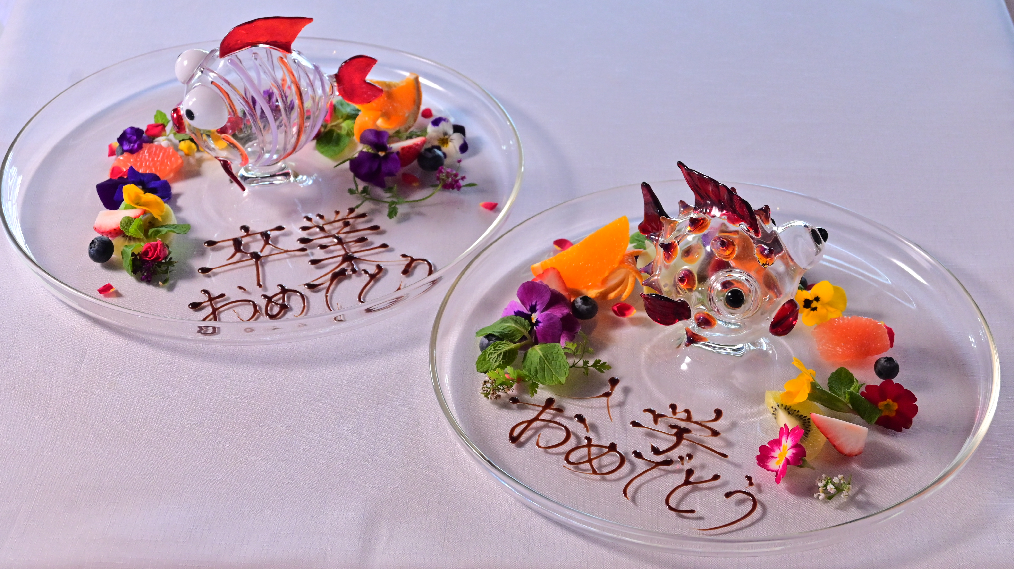 ▲「リストランテ・スコーラ」予約者限定のお祝いメッセージ付きプレート