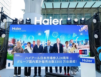 “日本の不満”を家電で解決　ハイアール、国内累計販売3300万台突破　高齢者向け低設計洗濯機・超音波洗浄・薄型冷蔵庫など日本特化製品を拡大