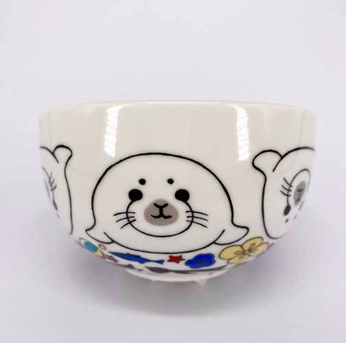 九谷焼　抹茶碗「ペンギン文様」直径11.5&times;高さ7cm　88,000円