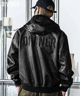 Dirty Leather Hood Jacket