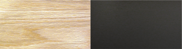 高級なホワイトオーク無垢材とメラミン化粧板仕上げ