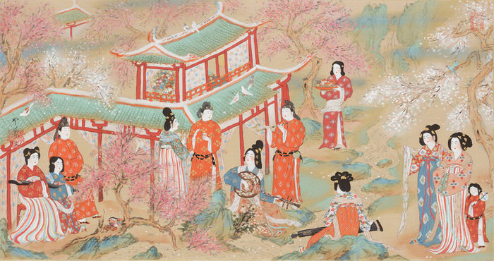 堂本印象「公子行絵巻」(部分) 1925年(大正14) 京都府立堂本印象美術館蔵
