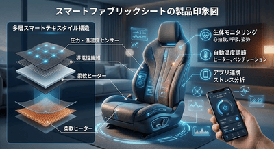 図. スマートファブリックシートの製品画像