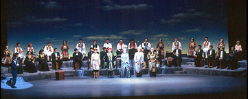 1991年 シルクロード音楽の旅<7>で来日したカザフ民族音楽グループ（前列の5名）