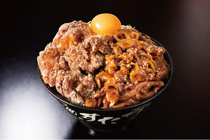 &ldquo;ドカ喰い&rdquo;すたみな唐揚げ牛焼肉合盛り丼 1,280円(税込)