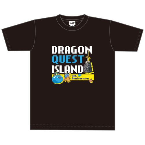 ▲「ドラゴンクエスト アイランド」4周年記念 Tシャツ(黒/白)（S/M/L/XL）／5,280円（税込）