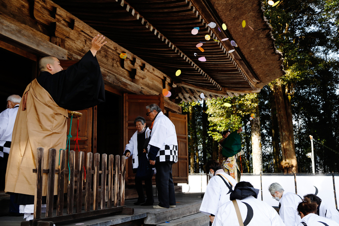 華葩を散華すると花吹雪みたいで幻想的。