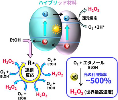 図2　光触媒と連鎖反応による革新的な過酸化水素合成