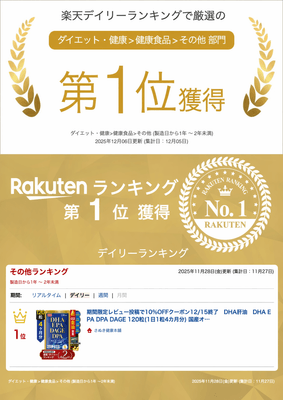 楽天デイリーランキング第1位