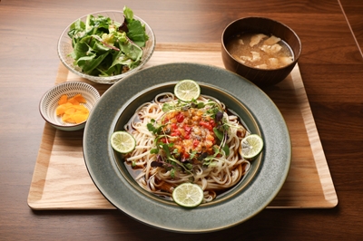 夏野菜ラタトゥイユの冷製半田そうめん