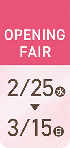 オープニングフェア開催期間