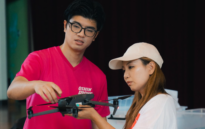 ドローン講習受講の様子