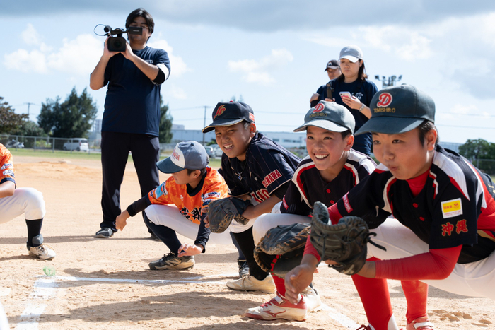 捕手指導に参加する各チームのキャッチャー
