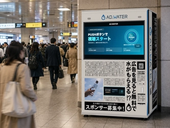 広告を見ると無料で水がもらえる!?自販機「ADWATER」をWebで体験