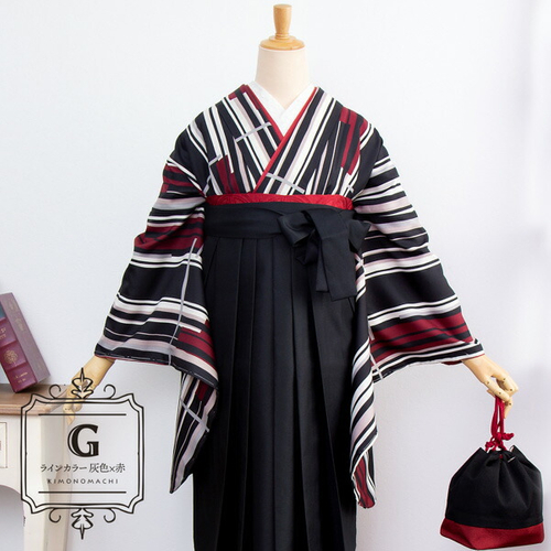 ラインカラー 灰色&times;赤