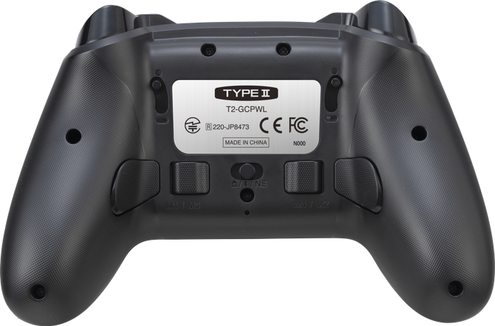 背面に4つの拡張ボタンと切り替えスイッチを搭載