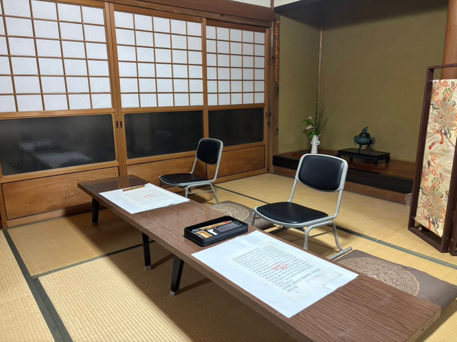 写経体験～座敷1