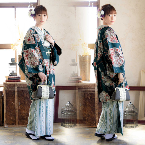 縞すずらん　ベージュ&times;グリーン