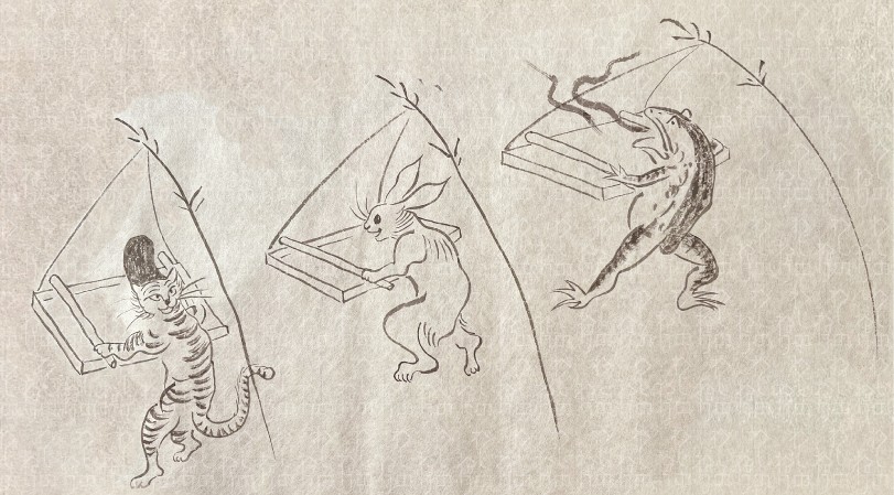 手漉き和紙絵巻『鳥獣戯画~手漉き和紙ができるまで~』展