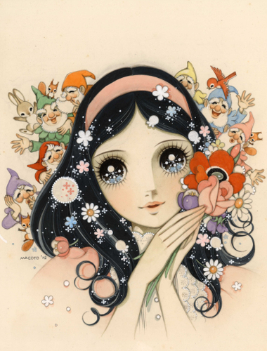 「しらゆきひめ」(扉絵)水彩 26.6&times;20.5cm 1972年作 330,000円(税込)
