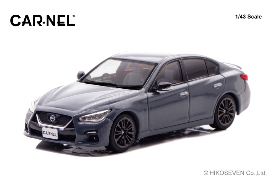 1/43 日産 スカイライン 400R “Carbon Exterior Package” (V37) 2020 Slate Grey：左前