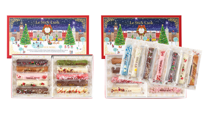 クリスマスらしいモチーフのお菓子が入っています