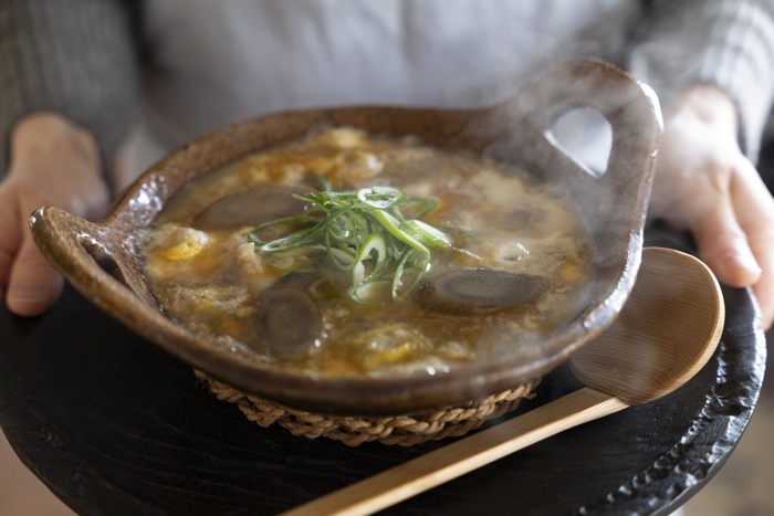 ごぼうスープの卵とじ