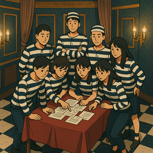 異能犯収容所からの脱出イラスト