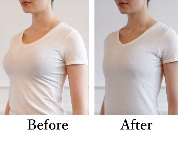 バストの高さを抑えます