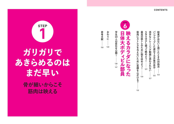 『「痩せ型」でもあきらめないロジカル筋トレ』目次③