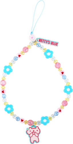 ビーズフォンストラップ フラワー