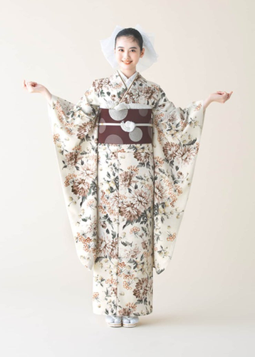 ダリア ベージュ&times;ドット ブラウン