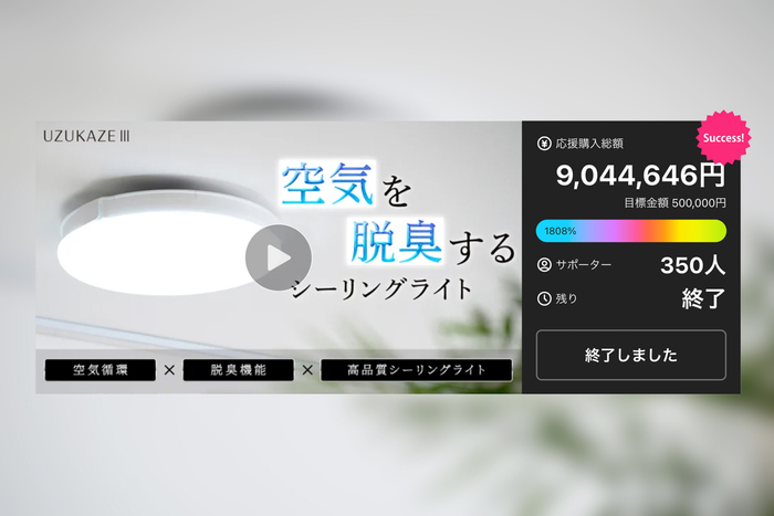 「Makuake」プロジェクトページ