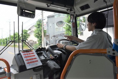 実車研修中の様子(伊井運転士)