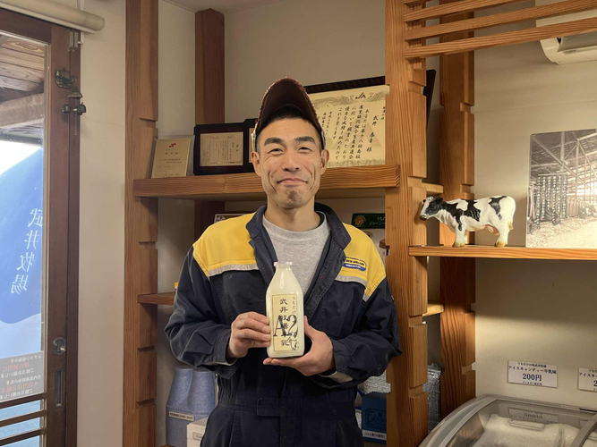 武井牧場の武井社長とA2牛乳