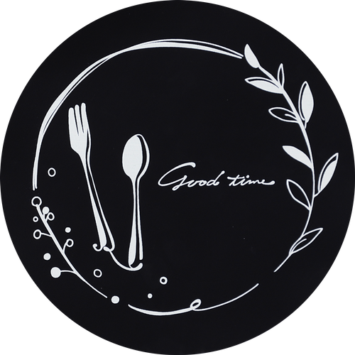 カトラリー柄ブラック