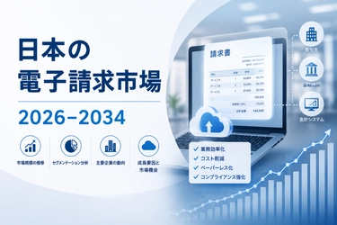 日本の電子請求書市場規模、2034年までにUSD 1,798.4百万に到達――年平均成長率（CAGR）18.52%で拡大
