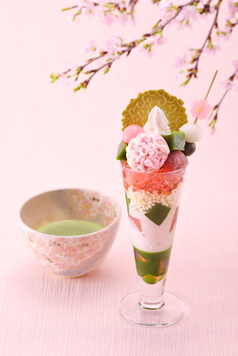 さくら抹茶パフェ