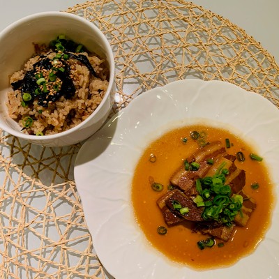 じゅーしぃと三枚肉煮付