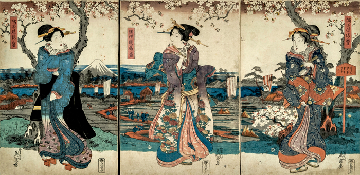 (Photo_04) 隅田堤桜盛　溪斎英泉　弘化(1844～1848)頃　［前期展示］