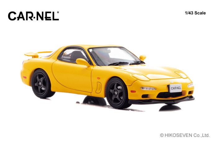 1/43 マツダ RX-7 Type RS-R (FD3S) 1997 Sunburst Yellow：右前