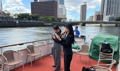 近大経営学部生が企画・ガイドする「水都大阪」体感ツアー　中之島を楽しむ「中之島リバークルーズツアー」を実施