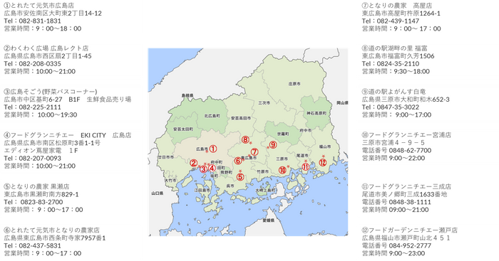 トマト販売店舗地図