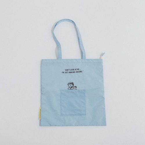 刺繍フラットトートバック ライナス＆スヌーピー