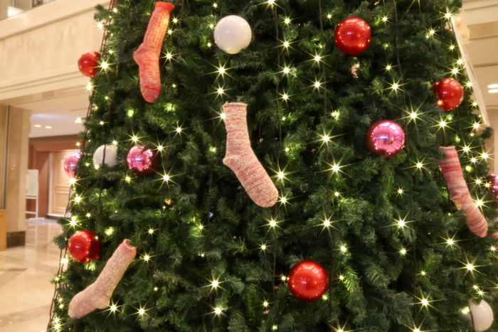 オーナメントには創喜のローゲージソックスが使用