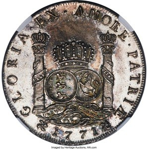 Denmark: Danish Asiatic Company. Christian VII Piastre 1771-Dated (1774) MS66 NGC