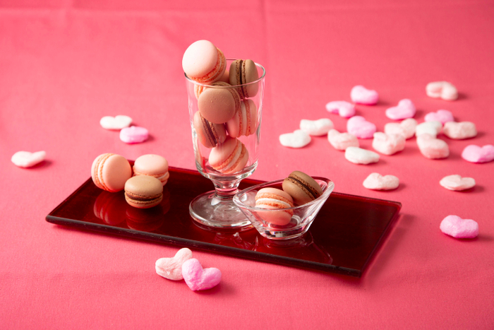 バレンタイン限定マカロン各色1つずつ(ディナータイムご予約限定)