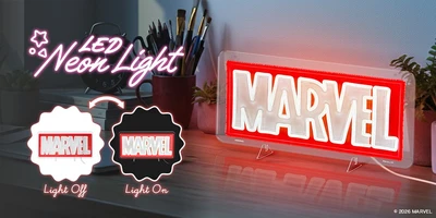 日常の空間を特別なアメコミ世界へ！インテリアに馴染む「MARVEL」デザインのLEDネオンライトを株式会社PGAが9/15(火)発売