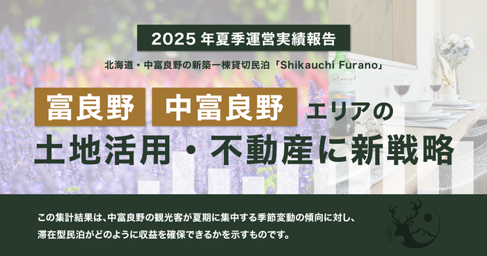 北海道・中富良野に誕生した新築貸切民泊「Shikauchi Furano」