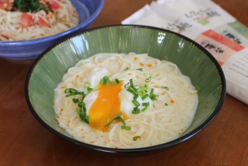 冷やしたむぎくらの麺アレンジ